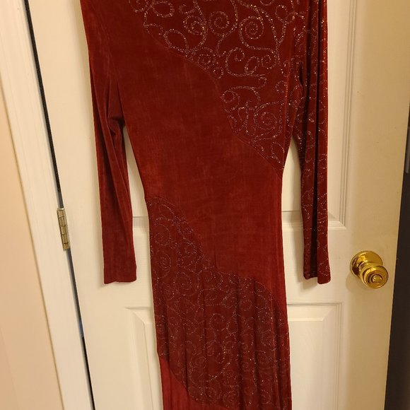 Vintage Lori Weidner Garnet Gown - Picture 9 of 14